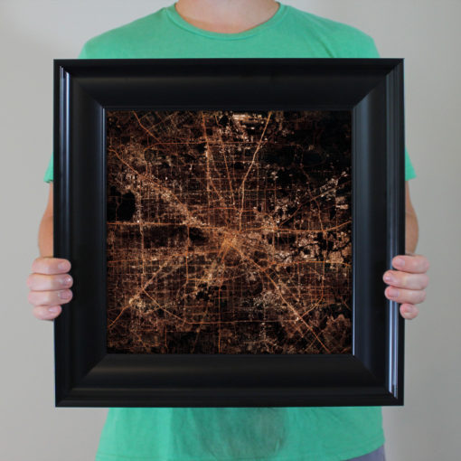 Houston, Texas at Night by City Prints - Image 4