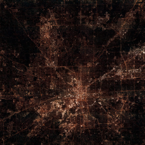 Indianapolis, Indiana at Night by City Prints