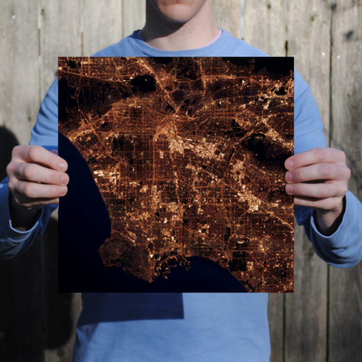 Los Angeles, California at Night by City Prints - Image 2