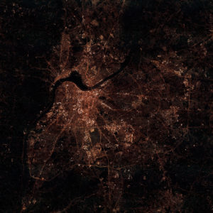 Louisville, Kentucky at Night by City Prints