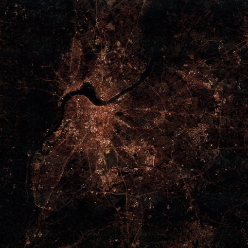 Louisville, Kentucky at Night by City Prints