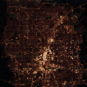 Las Vegas, Nevada at Night by City Prints