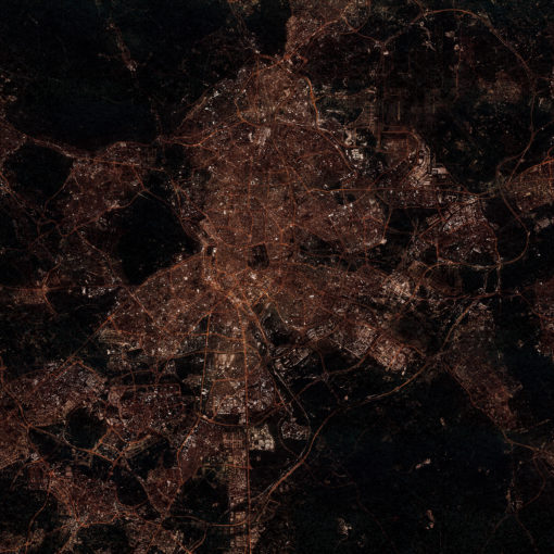 Madrid, Spain at Night by City Prints