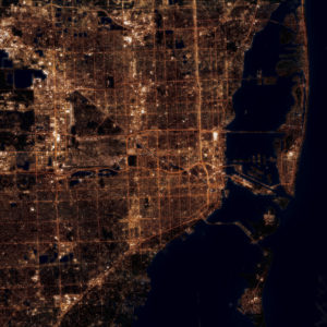 Miami, Florida at Night by City Prints