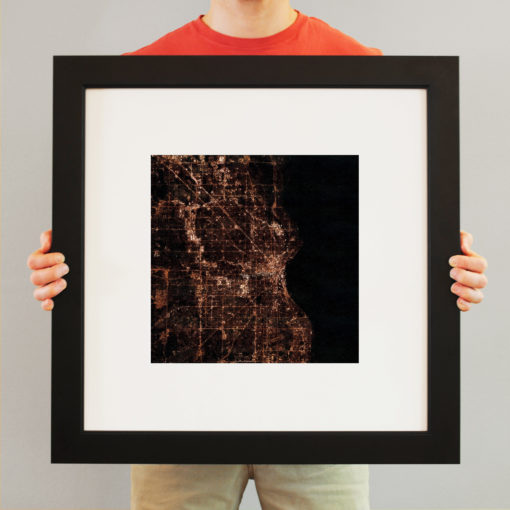 Milwaukee, Wisconsin at Night by City Prints - Image 3