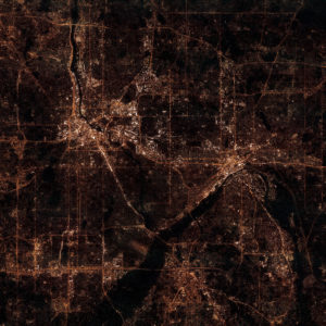 Minneapolis, Minnesota at Night by City Prints