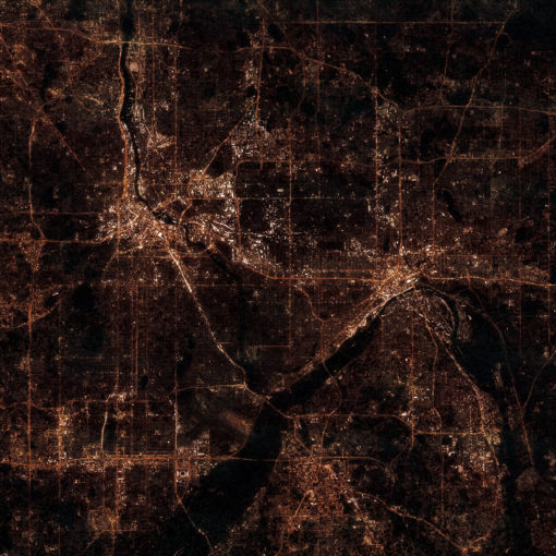 Minneapolis, Minnesota at Night by City Prints