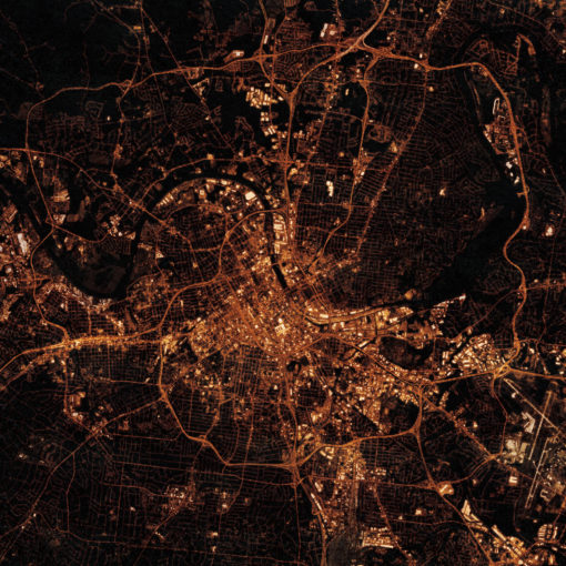 Nashville, Tennessee at Night by City Prints
