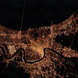 New Orleans, Louisiana at Night by City Prints