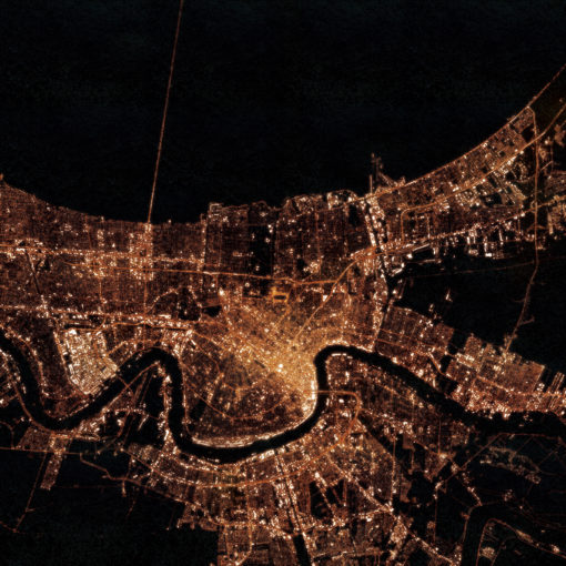 New Orleans, Louisiana at Night by City Prints