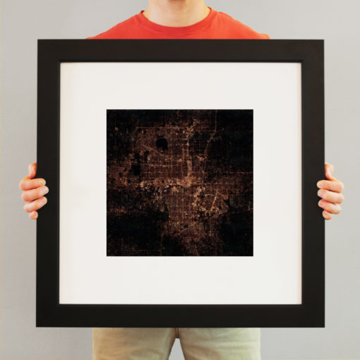 Oklahoma City, Oklahoma at Night by City Prints - Image 3