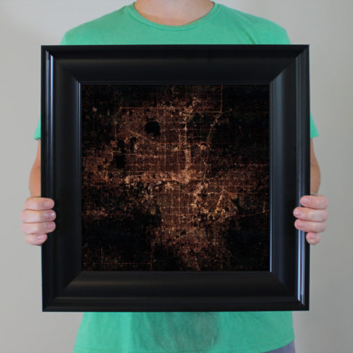 Oklahoma City, Oklahoma at Night by City Prints - Image 4