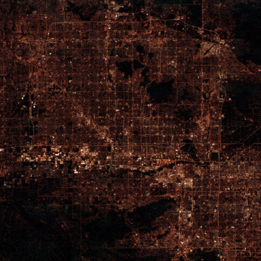 Phoenix, Arizona at Night by City Prints