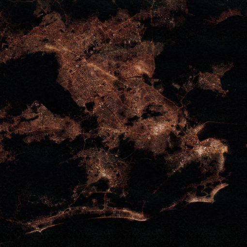 Rio de Janeiro, Brazil at Night by City Prints