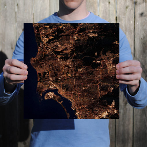 San Diego, California at Night by City Prints - Image 2