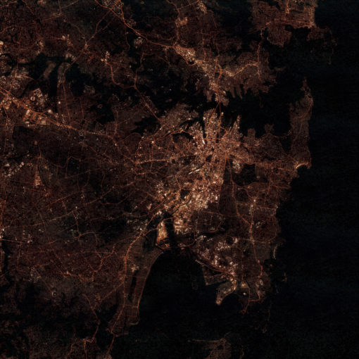 Sydney, Australia at Night by City Prints