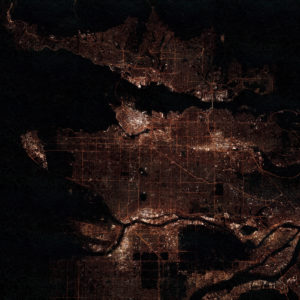 Vancouver, Canada at Night by City Prints