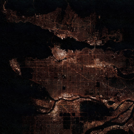 Vancouver, Canada at Night by City Prints