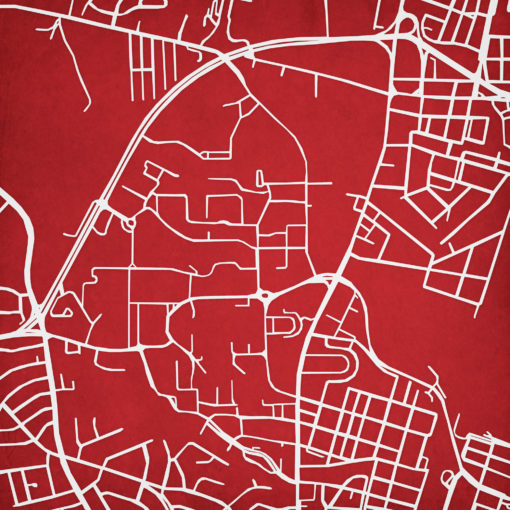 University of Maryland Campus Map Art by City Prints