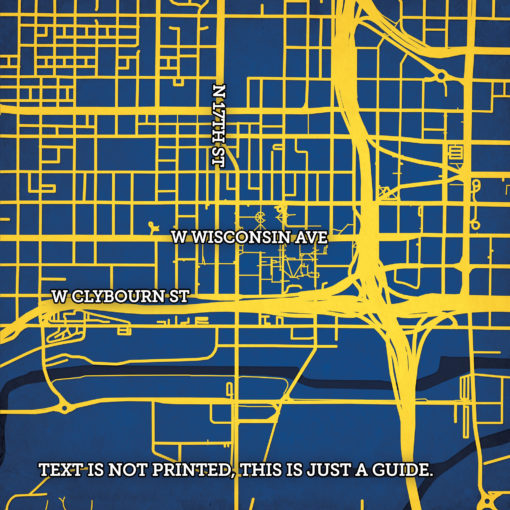 Marquette University Campus Map Art by City Prints - Image 2