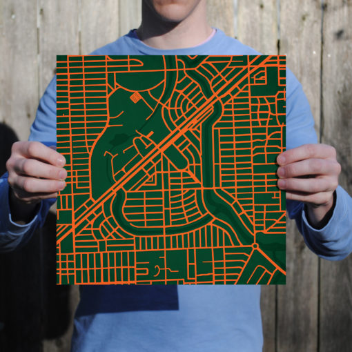University of Miami Campus Map Art by City Prints - Image 3