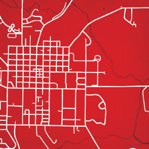 Miami University (Oxford Ohio) Campus Map Art by City Prints