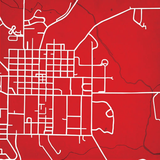 Miami University (Oxford Ohio) Campus Map Art by City Prints