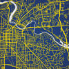 University of Michigan Campus Map Art by City Prints