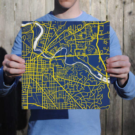 University of Michigan Campus Map Art by City Prints - Image 3