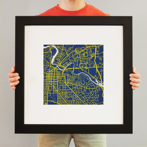 University of Michigan Campus Map Art by City Prints - Image 4