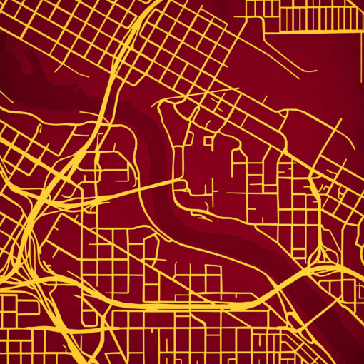 University of Minnesota Campus Map Art by City Prints