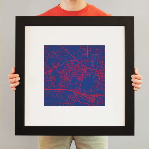 University of Mississippi Campus Map Art by City Prints - Image 4