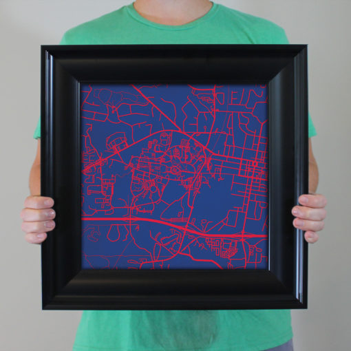 University of Mississippi Campus Map Art by City Prints - Image 5