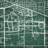 Michigan State University Campus Map Art by City Prints