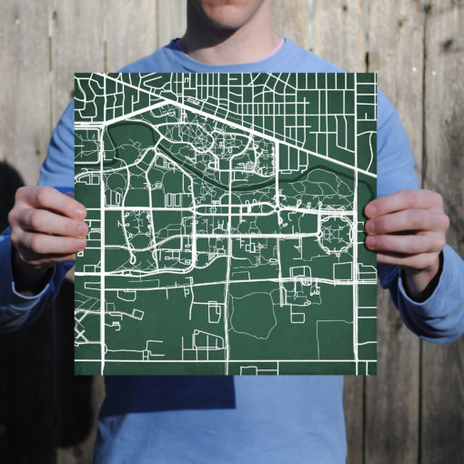 Michigan State University Campus Map Art by City Prints - Image 3