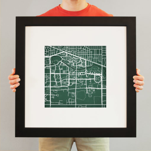 Michigan State University Campus Map Art by City Prints - Image 4