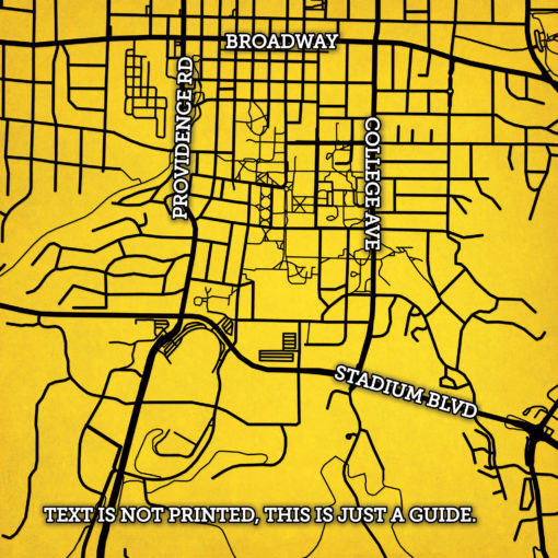 University of Missouri Campus Map Art by City Prints - Image 2