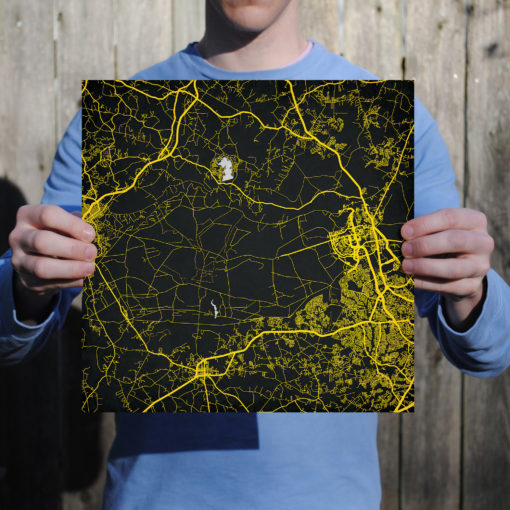 Fort Bragg Map Art by City Prints - Image 2