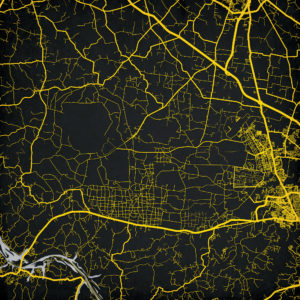 Fort Campbell Map Art by City Prints