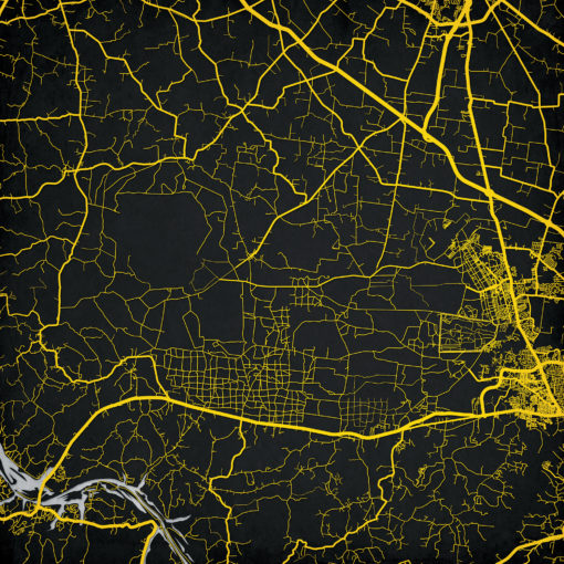 Fort Campbell Map Art by City Prints