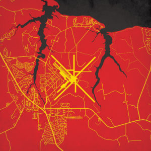 Marine Corps Air Station Cherry Point Map Art by City Prints