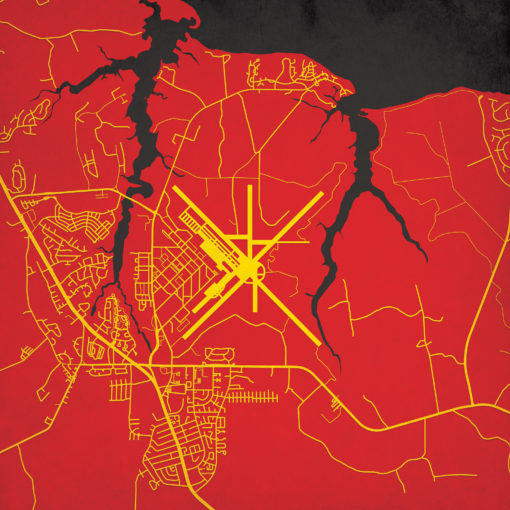 Marine Corps Air Station Cherry Point Map Art by City Prints