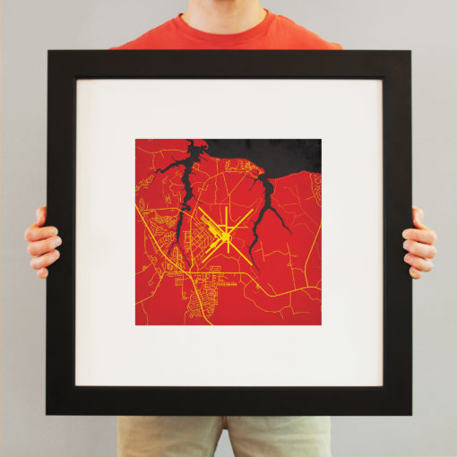 Marine Corps Air Station Cherry Point Map Art by City Prints - Image 3
