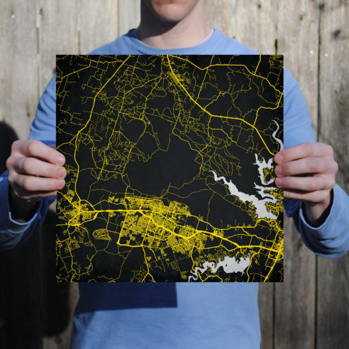 Fort Hood Map Art by City Prints - Image 2