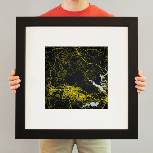 Fort Hood Map Art by City Prints - Image 3