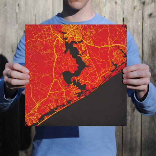 Camp Lejeune Map Art by City Prints - Image 2