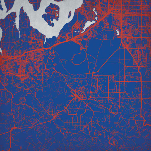 Joint Base Lewis-McChord Map Art
