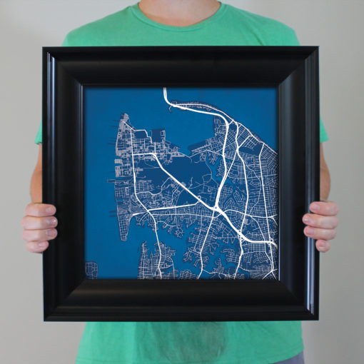Naval Station Norfolk Map Art by City Prints - Image 4