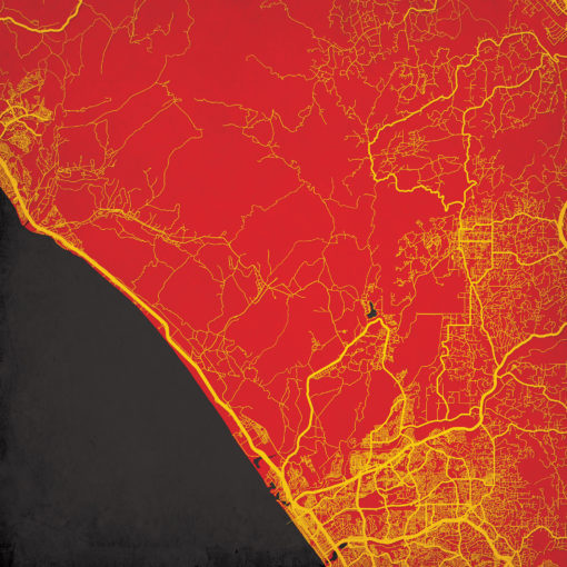 Camp Pendleton Map Art by City Prints