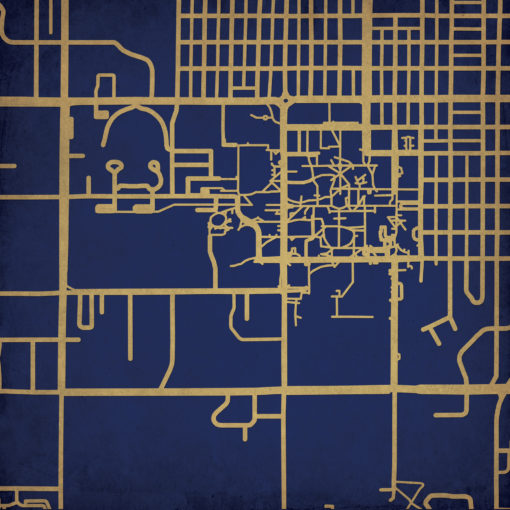 Montana State University Campus Map Art by City Prints